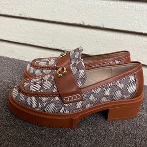 New Leah textured Coach loafers